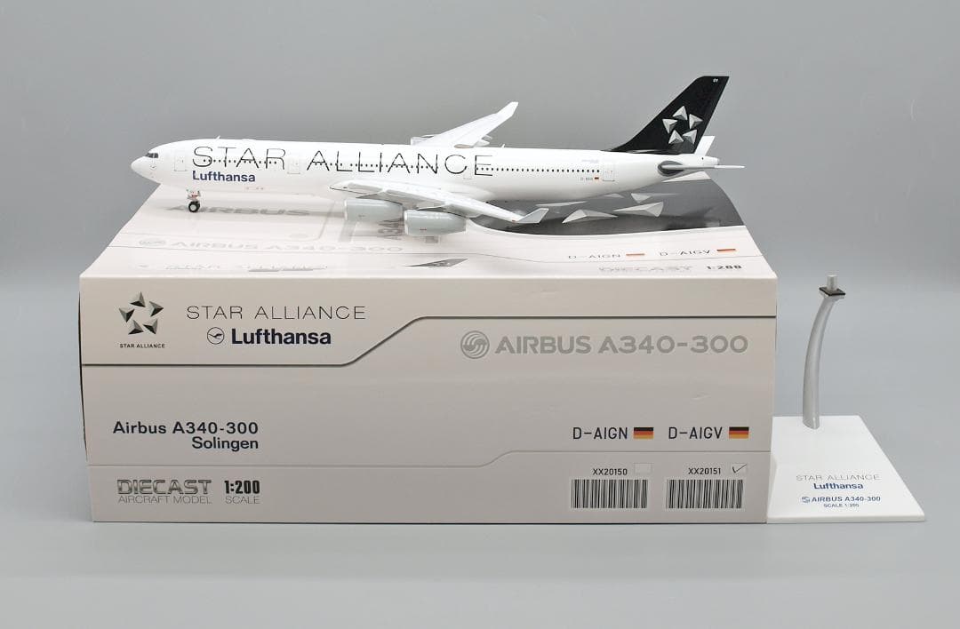 ルフトハンザ A340-300 D-AIGV 1/200 1/200 A340-300 ルフトハンザ D-AIFD [JF-A340-003] Jフォックス/中古