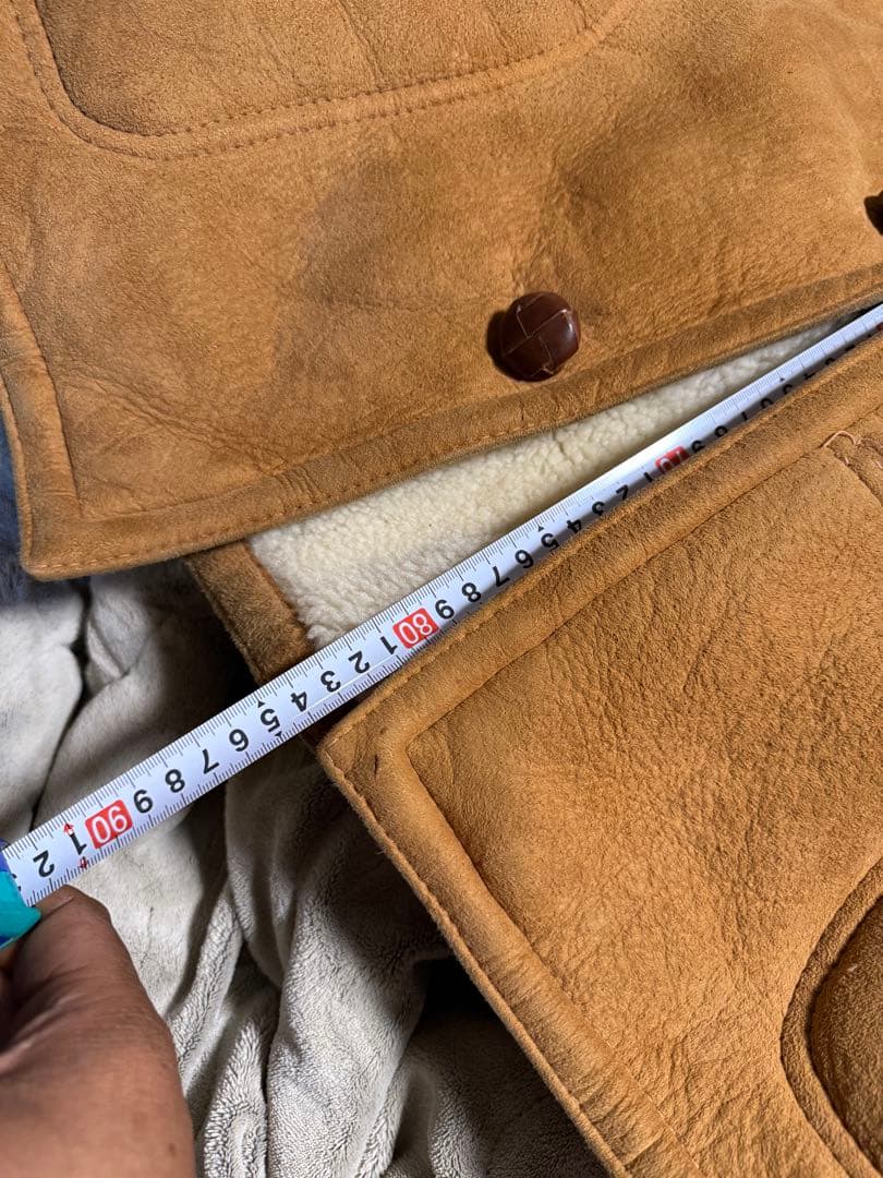 アメリカ製 ムートンジャケット ムートンコート レザー 茶