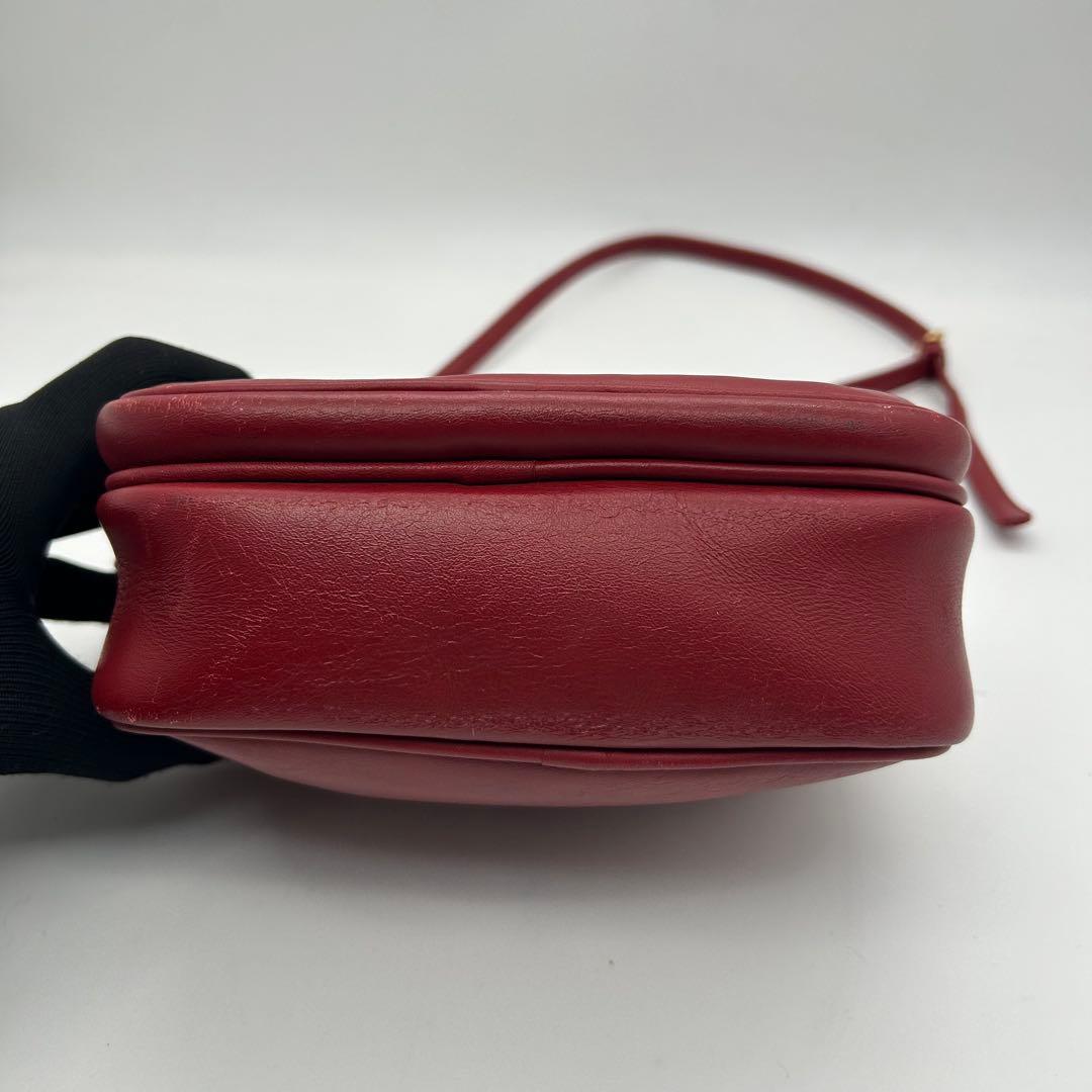 バッグ Courreges Shoulder Bag Leather Red Y2k