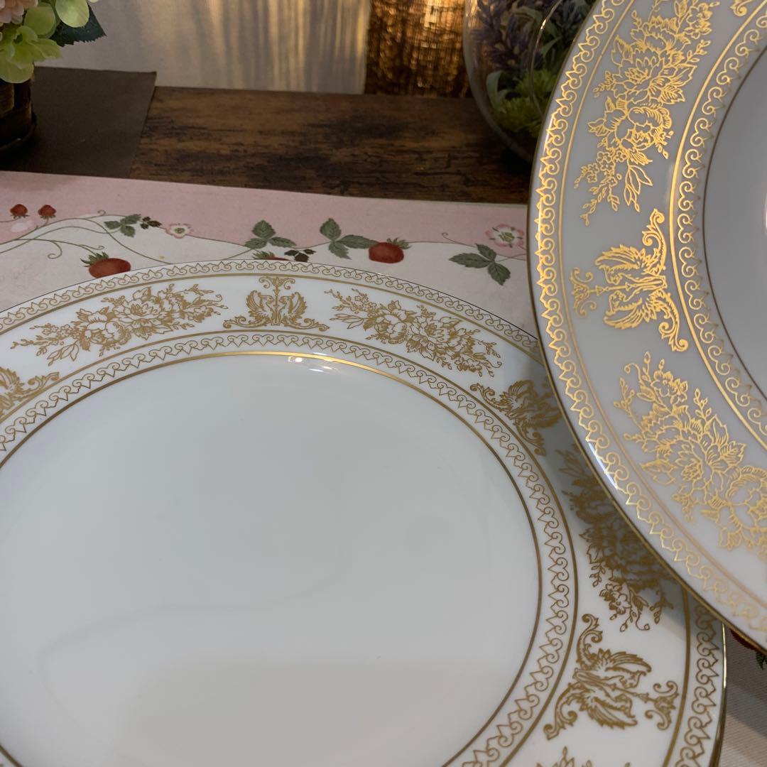 希少 ウェッジウッド ゴールド コロンビア 22.5cm ディナープレート4枚