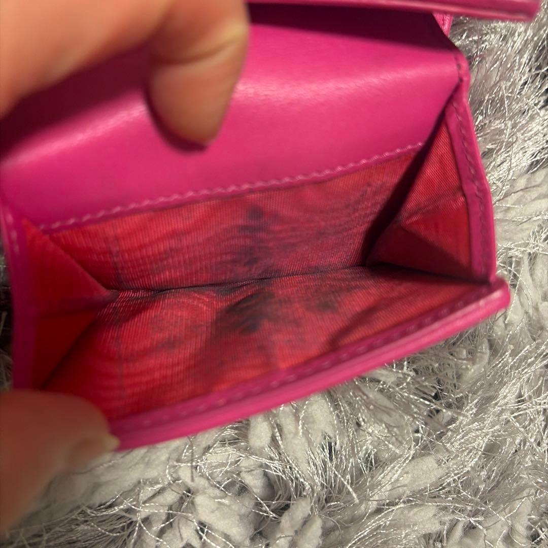 クリスチャンディオール　カナージュ　 ロータスウォレット　ピンク