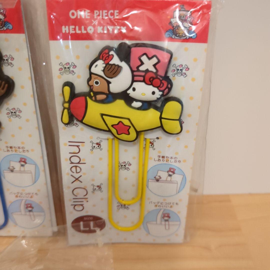 《希少》ONE PIECE ハローキティ クリップ コラボ　5セット