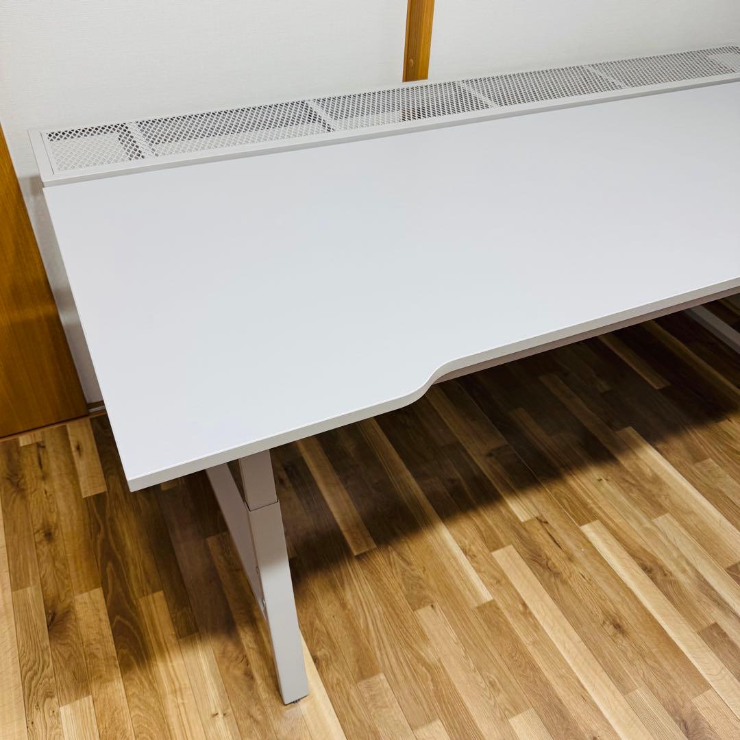 送料出品者負担 美品 IKEA ウーテスペラレ ゲーミングデスク ライトグレー