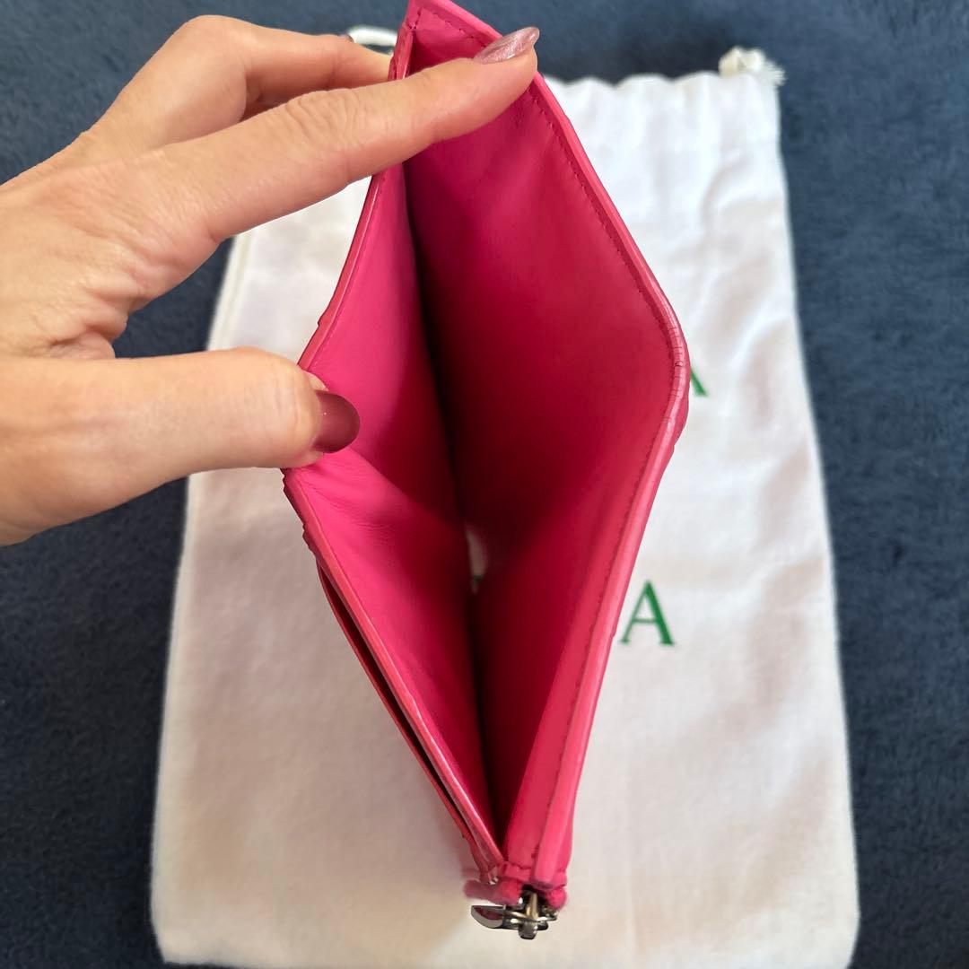 ✨極美品✨ボッテガ　長財布　カセット　イントレチャート　RFID搭載　ピンク