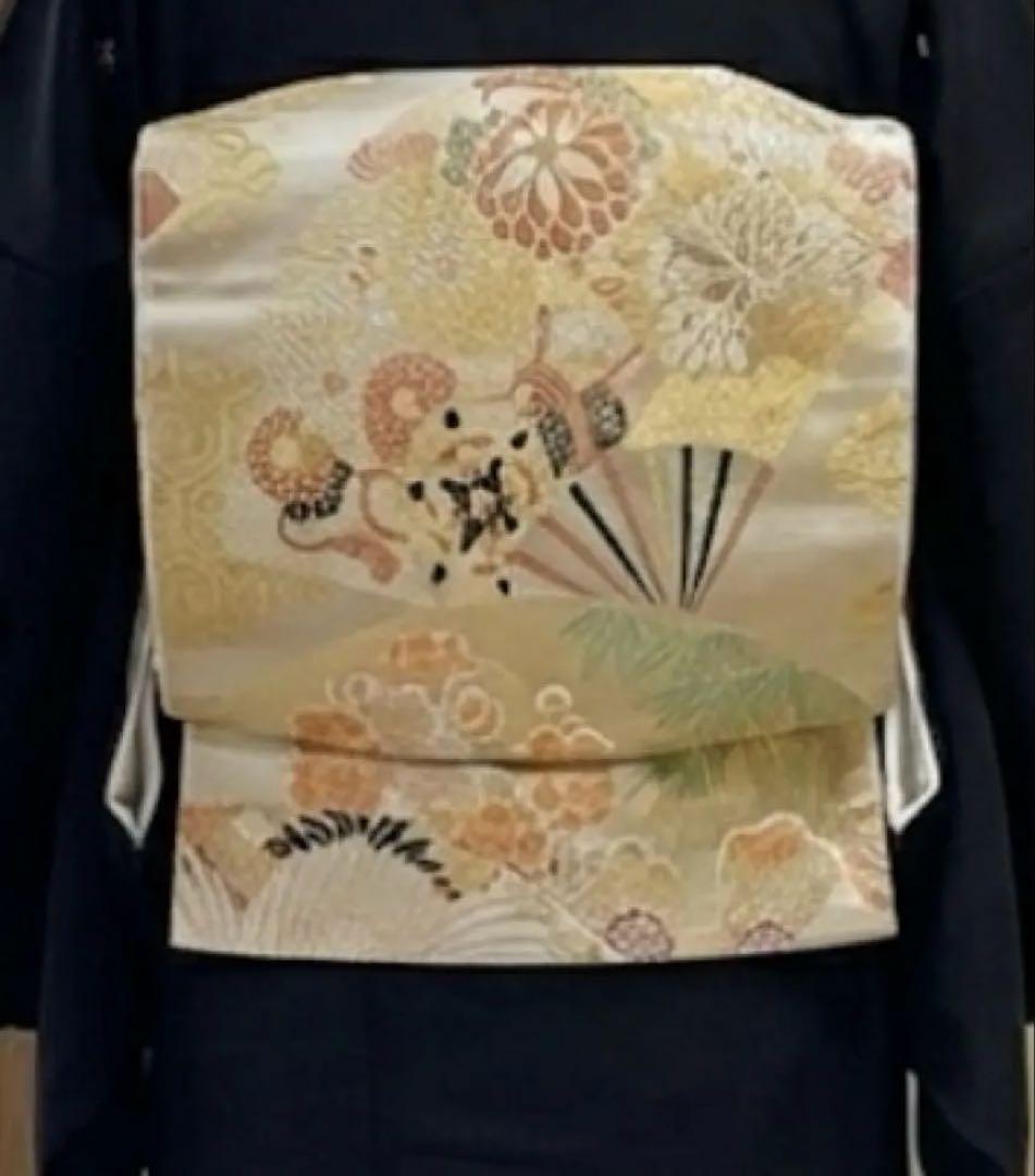 NO464トールサイズ 正絹黒留袖 身幅ゆったり裄丈70cm 正絹長襦袢他