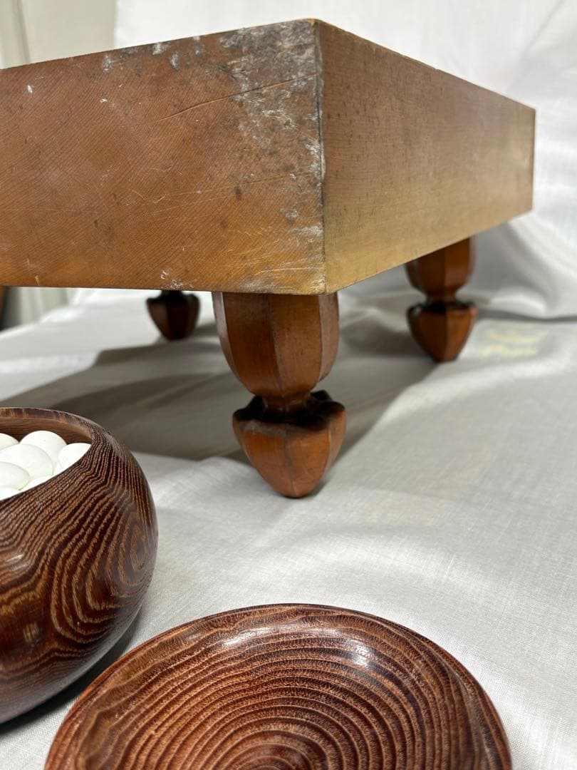 碁盤 碁石付き 希少 囲碁 碁石 本蛤碁石 碁盤セット