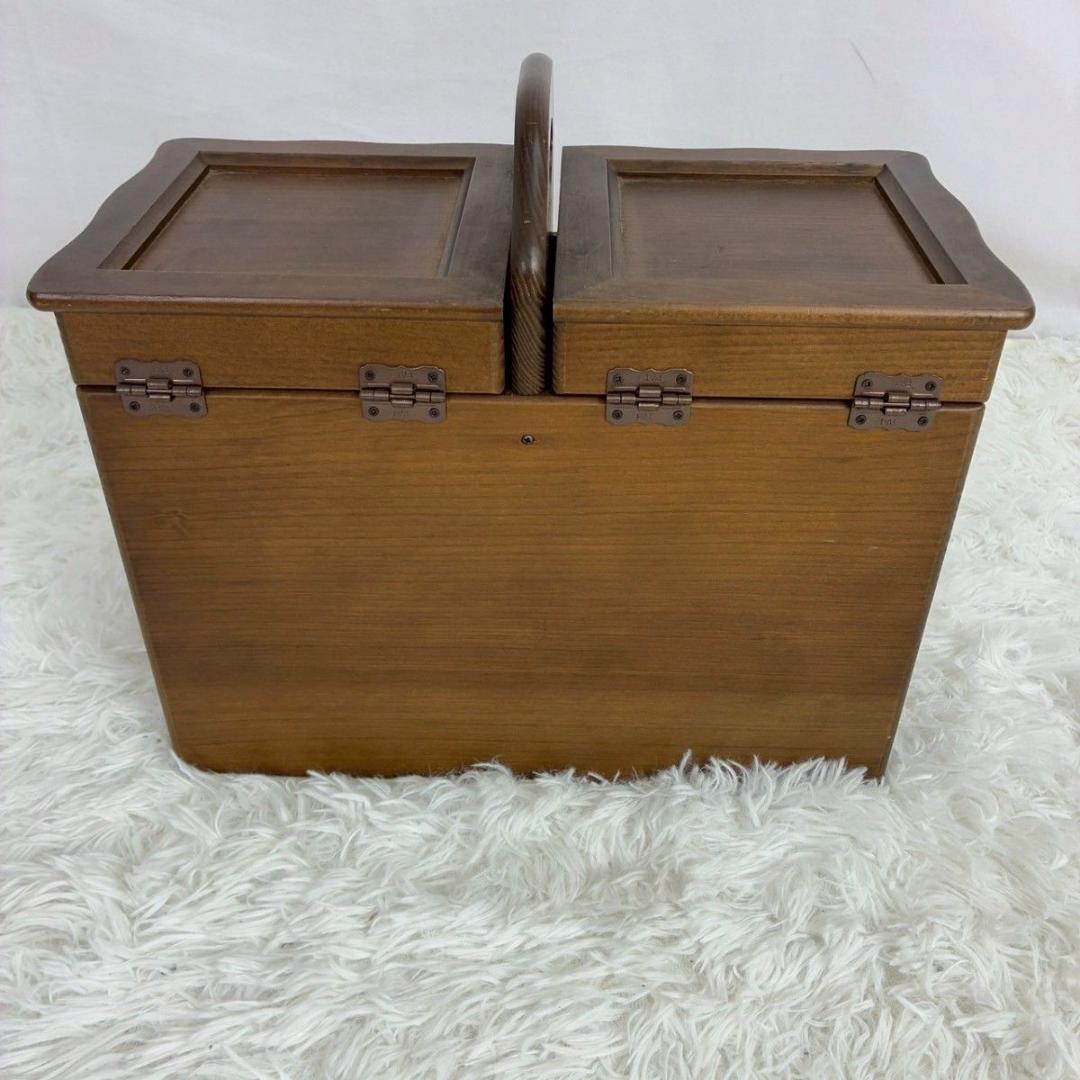 G-WOOD by gentie 木製 裁縫箱 ソーイングボックス 昭和レトロ - メルカリ