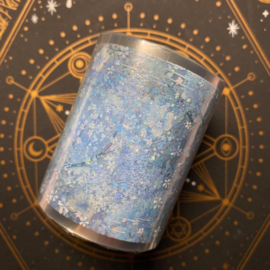 I1】海外 10m巻 貝殻光マスキングテープ 人物系/お花系/装飾背景系