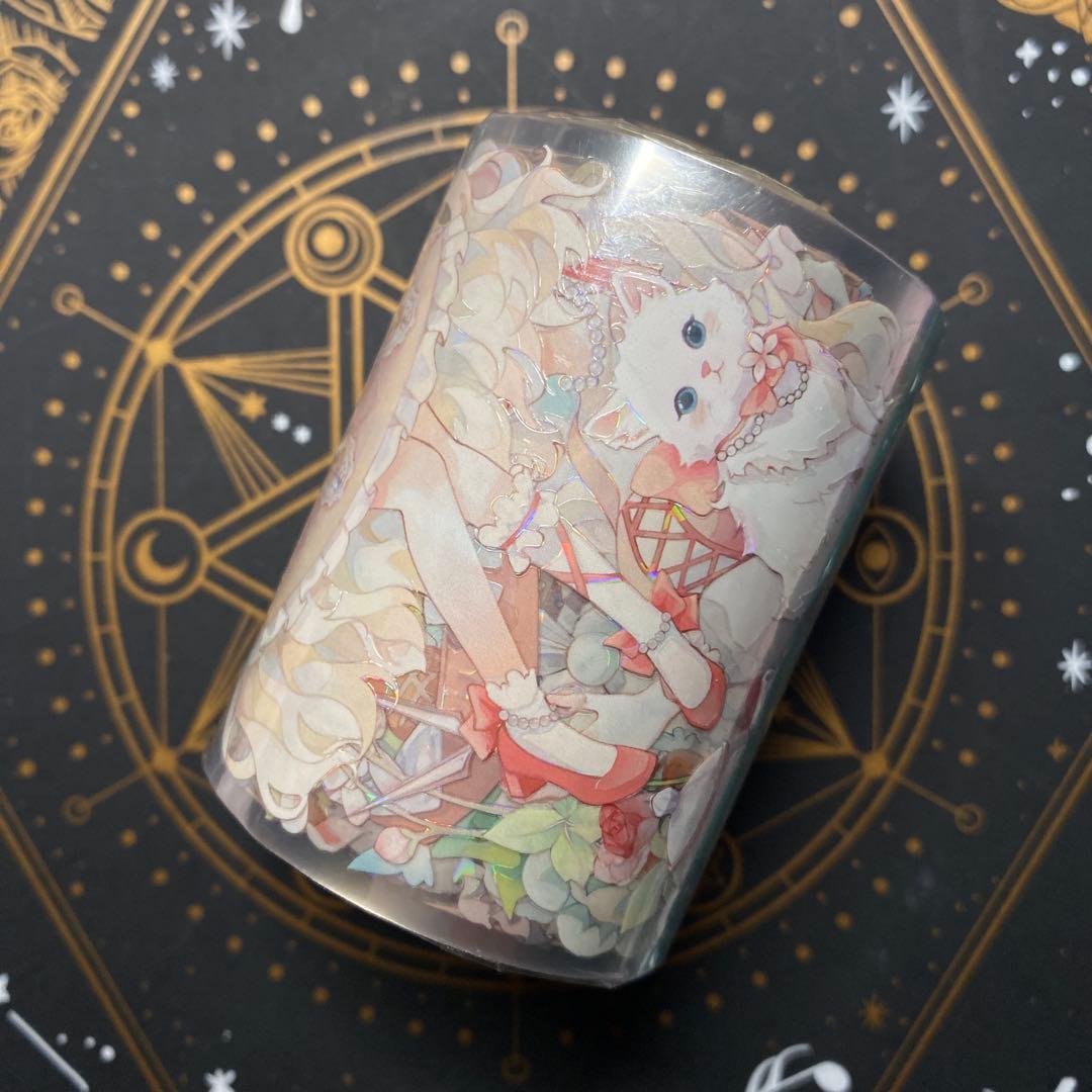 I1】海外 10m巻 貝殻光マスキングテープ 人物系/お花系/装飾背景系