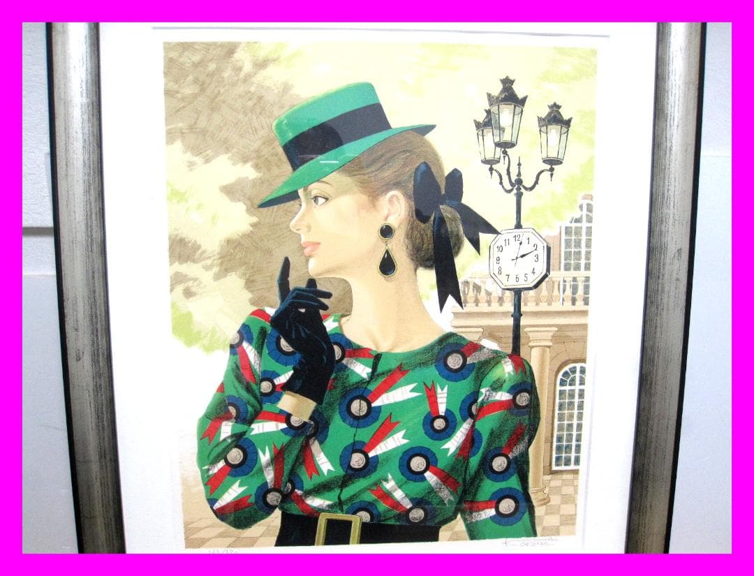 奥津国道 プチ シャポー リトグラフ 婦人画 163/180 PHOTO JAPON 1985-2 No016 特集 現代アメリカ写真大山脈 福武書店