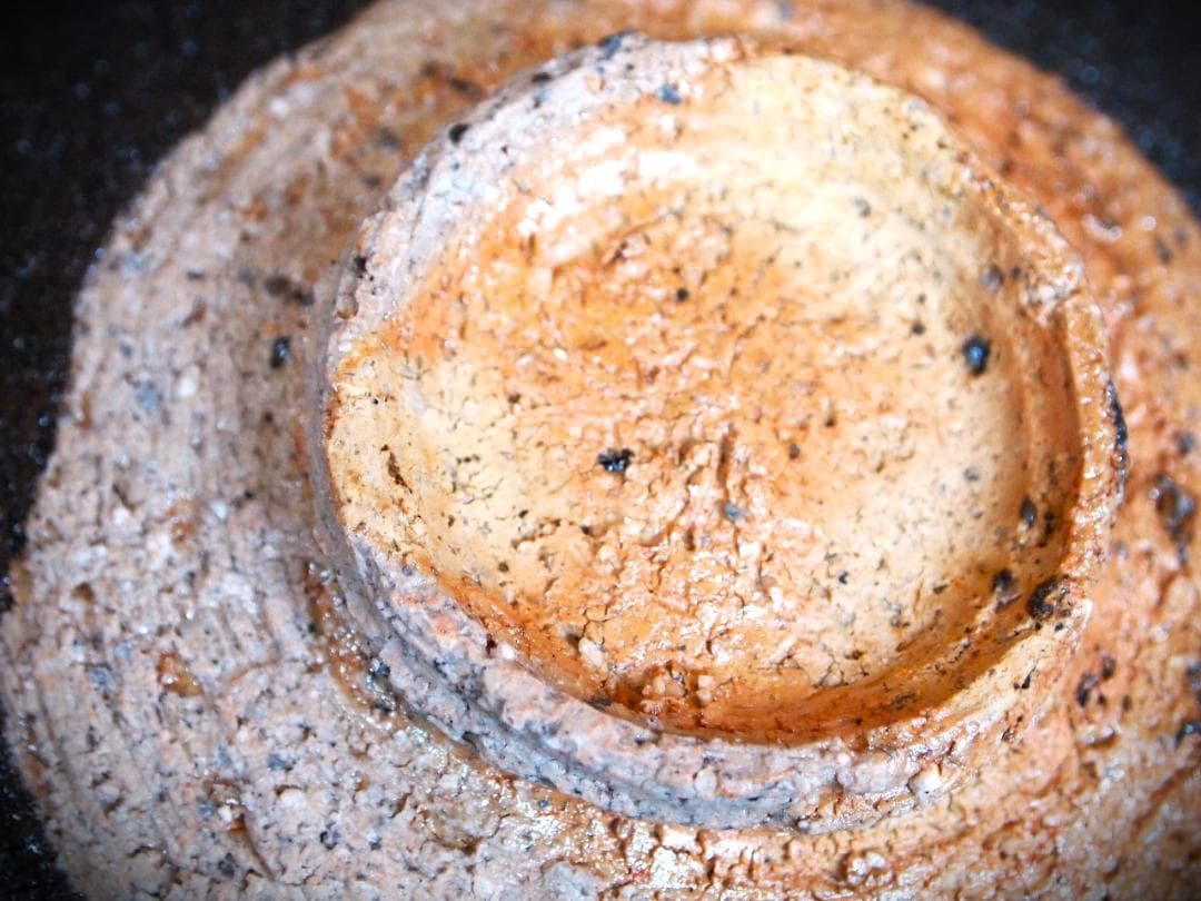 人気作家★鯉江明【父＆師：鯉江良二】常滑天竺手荒土鉄碗Ａ