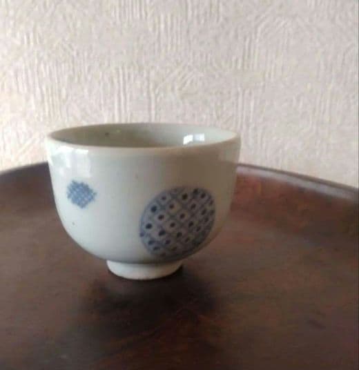 古伊万里染付丸文猪口江戸時代蕎麦猪口