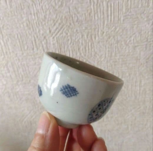 古伊万里染付丸文猪口江戸時代蕎麦猪口