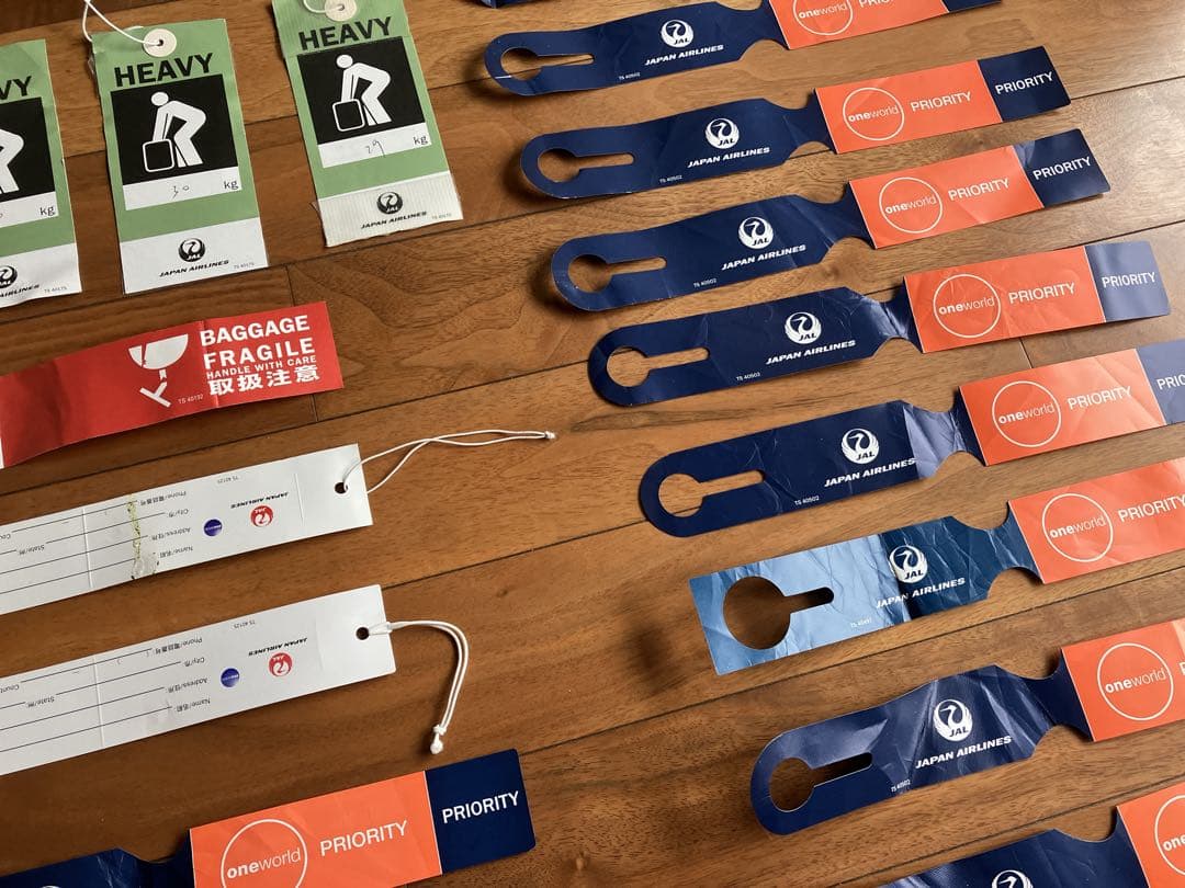 JAL手荷物タグ HEAVY セット 日本航空 フラジール