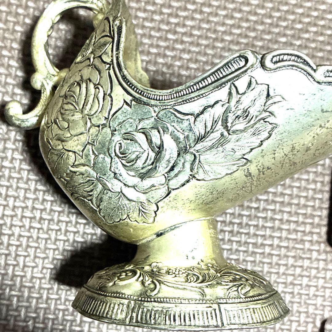 ヴィンテージ シルバープレート シュガー ポットエンボス加工のバラ 1929 M＆H CO シルバープレート シュガーポット – 神戸アンティーク