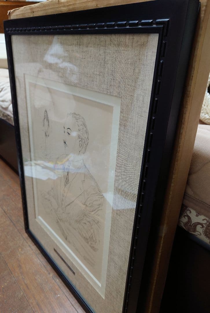 年末特価、銅版画、真作保証】藤田嗣治『ブルフォンスの肖像』1951年