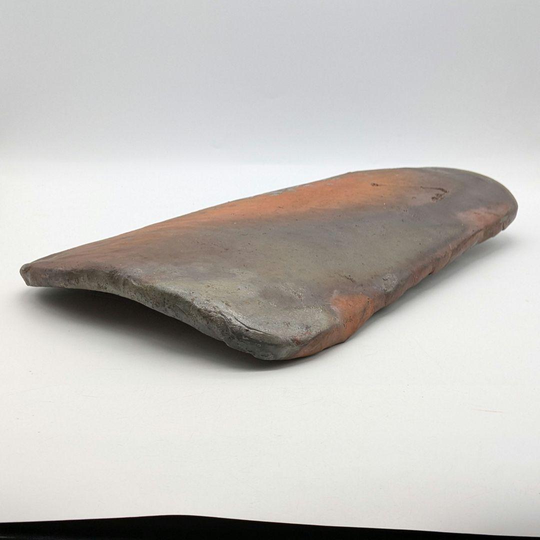 武用真 備前焼 木目四方皿 叩き皿 四方平鉢 食器 大皿 隅切角