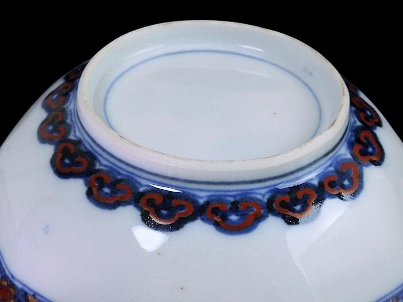 大聖寺伊万里　金襴手　鳳凰に雲　花に青海波の図　八角膾皿　D737AS-fbsv