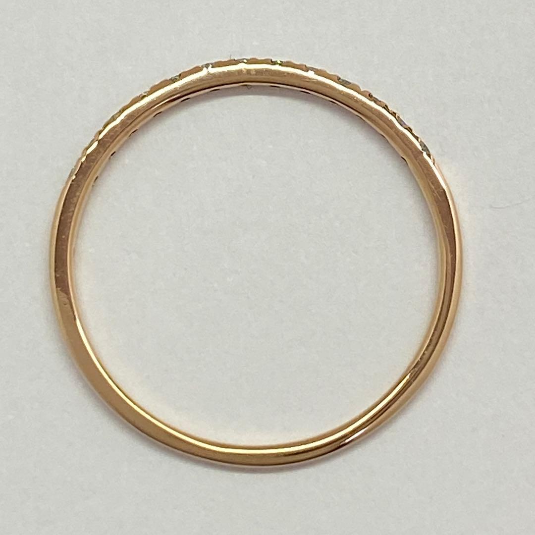 K10ピンクゴールド ハーフエタニティダイヤモンドリング　サイズ7号