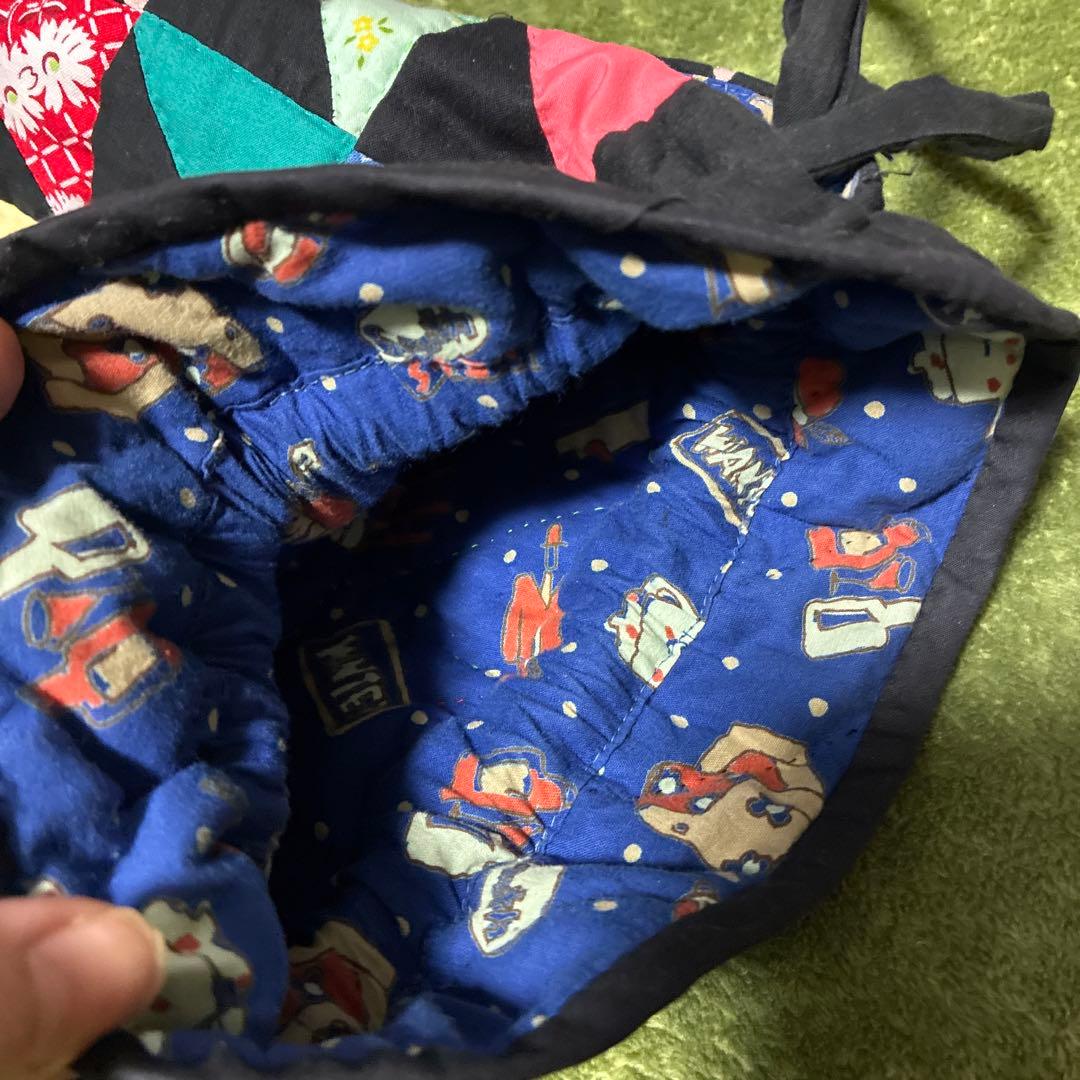 mornquilt パッチワーク巾着バッグ