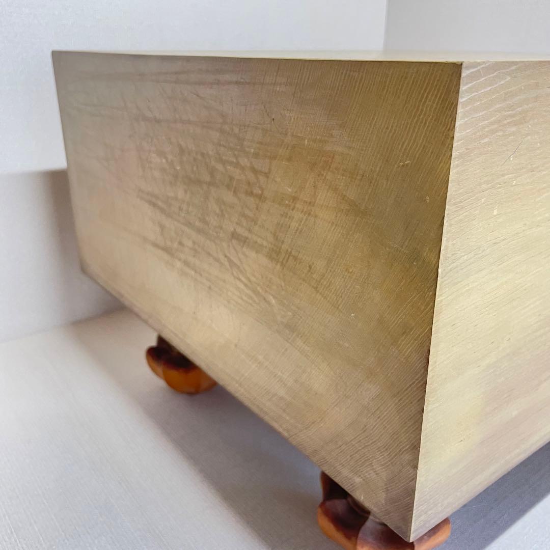 囲碁盤　脚付碁盤 厚さ約20cm へそ 蓋付