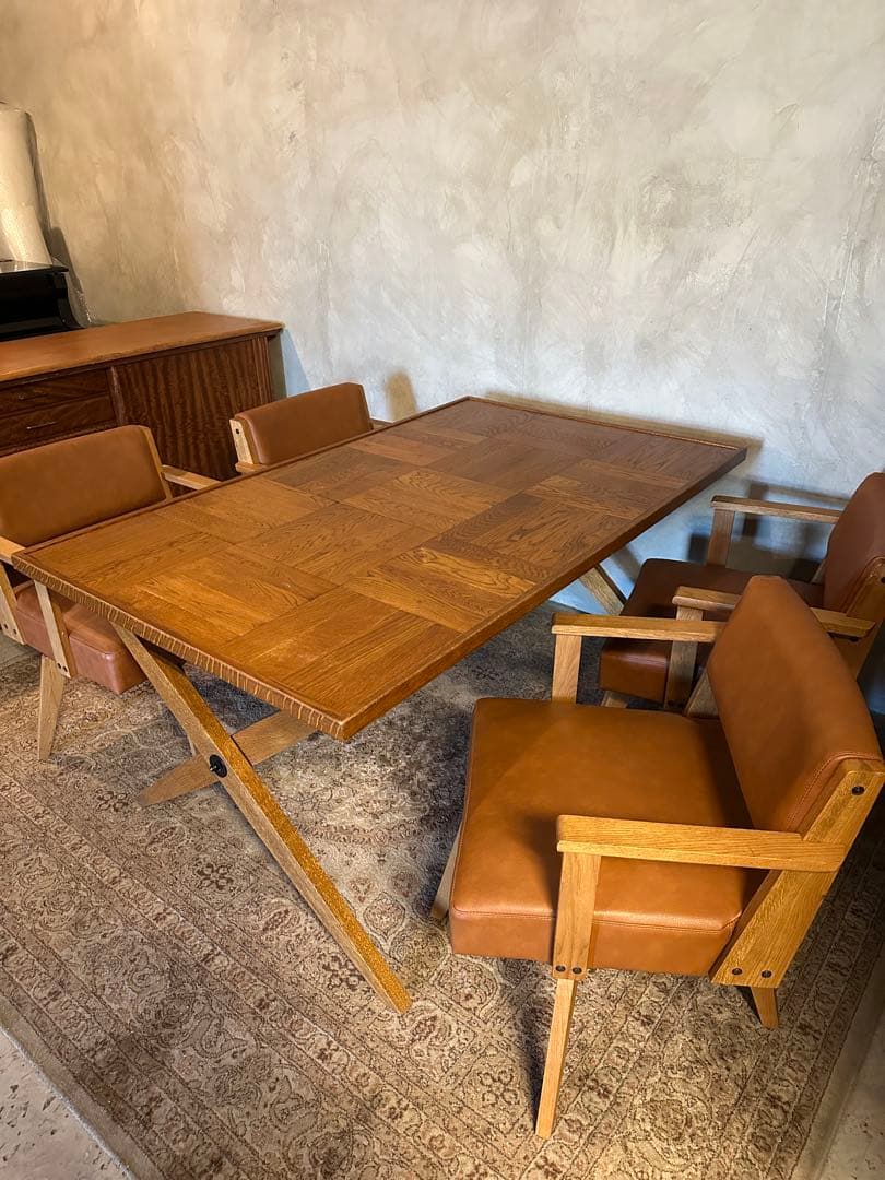 【メツォボ】定価35万円　テーブル　チェア　ダイニング　セット　椅子