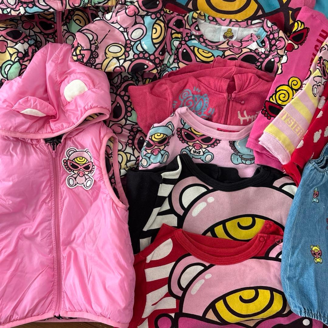 【追加済み】ヒスミニ90まとめ売り女の子向け人気のサロペ、トレーナーなど21点