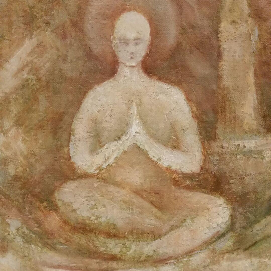 油絵 山崎 實「祈り」