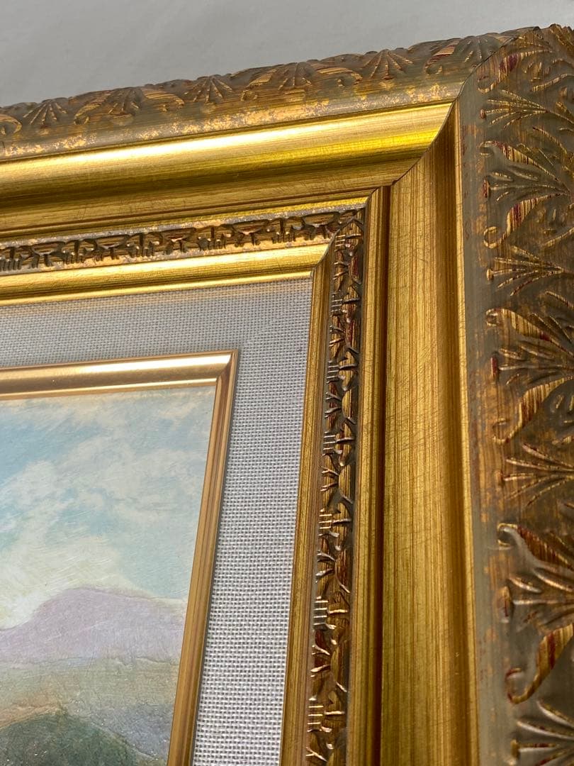 2252❣️ ロバート・ウッド 「 山と川の風景 」　立体複製　6号