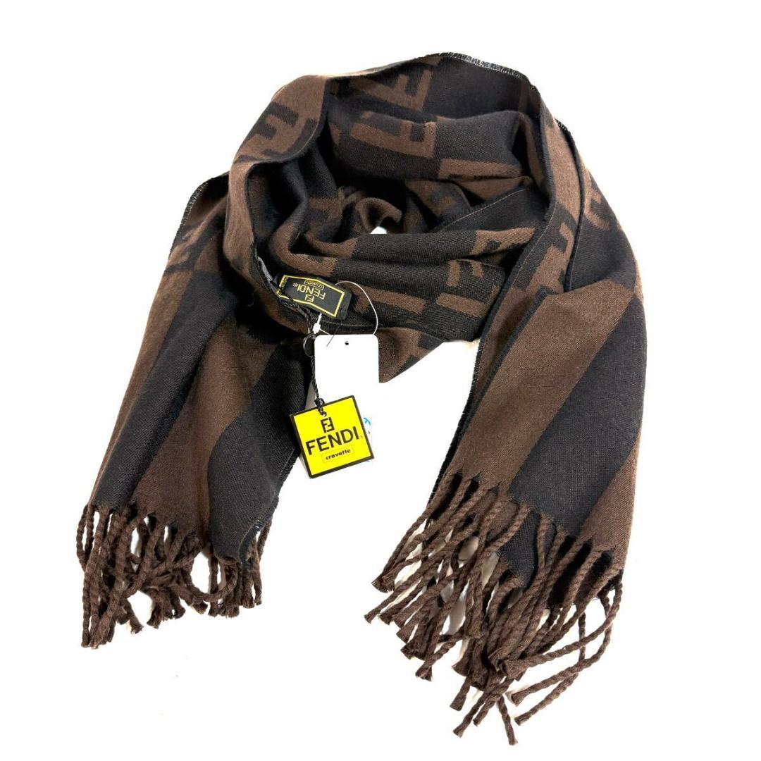 未使用】FENDI マフラー ズッカ柄 タグ付き