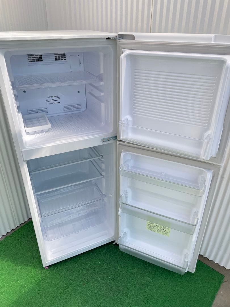 823 ユーイング 140L 2ドア冷蔵庫 ホワイト ファン式 自動霜取り 単身