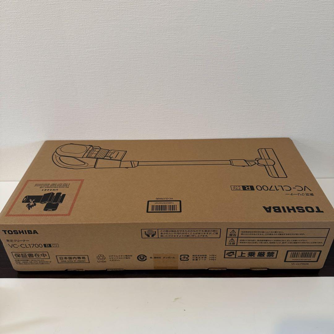 新品、東芝(TOSHIBA) スティック掃除機VC-CL1700-R 1.8kg