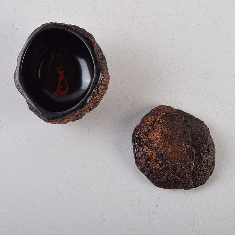 茶道具　輪島塗　川岸充雅作　柚子香合　共布共箱　V　9160