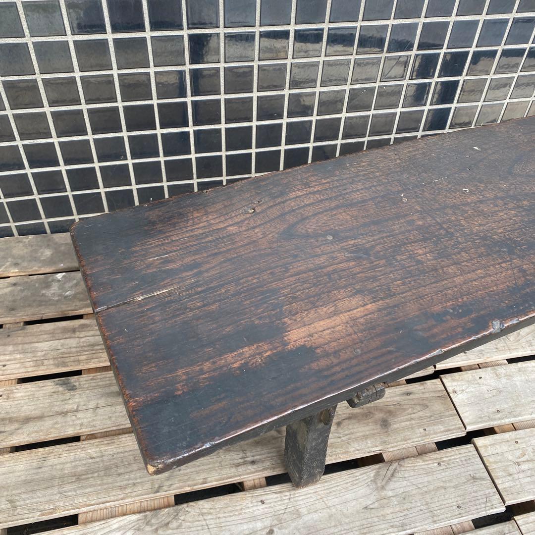 時代物 文机 ベンチ型 飾り棚 大正 骨董品 古道具 家具 インテリア