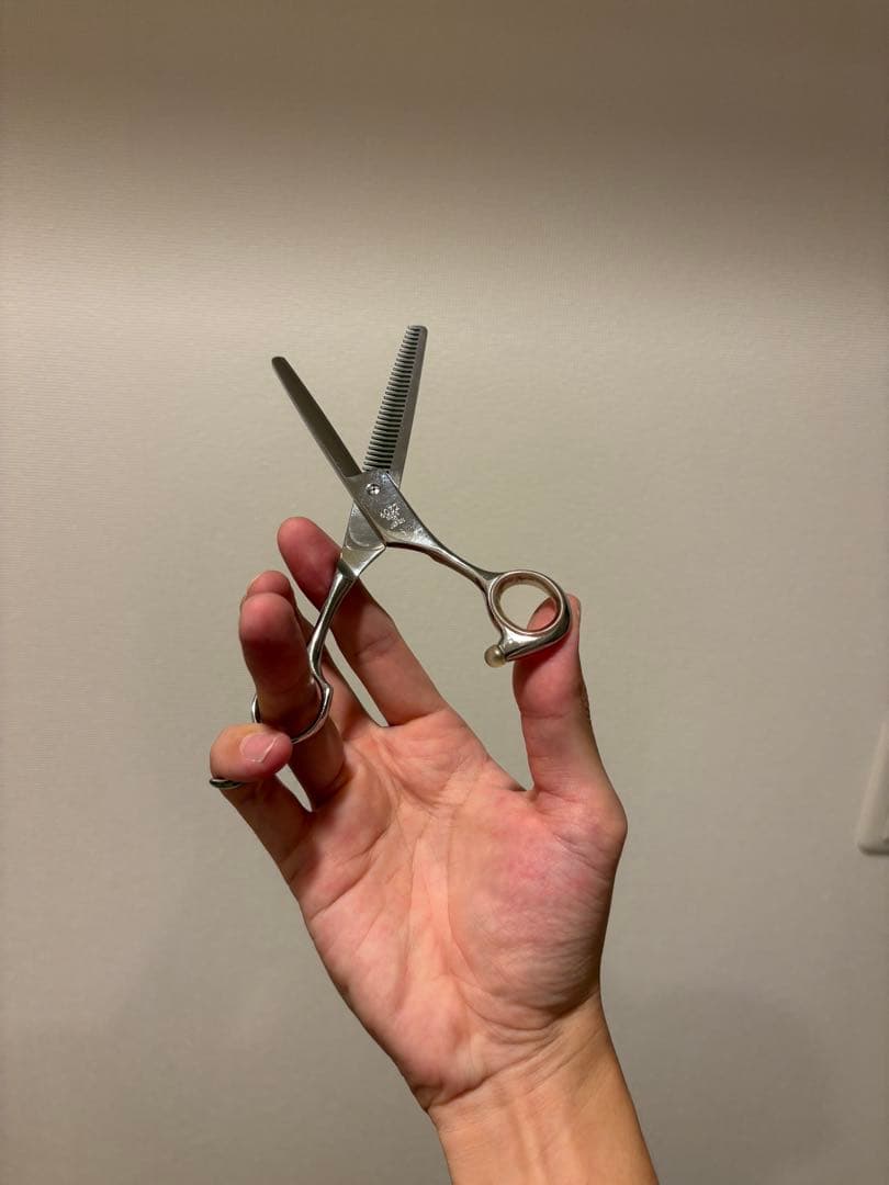 セニングシザー10%✨切れ味抜群プロ仕様ハサミ理美容師スキバサミすき