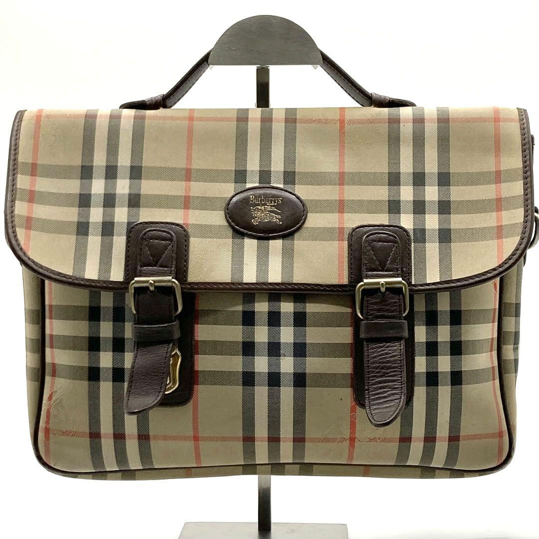 バーバリー ノバチェック 2way ビジネスバッグ ブリーフケース ショルダー
