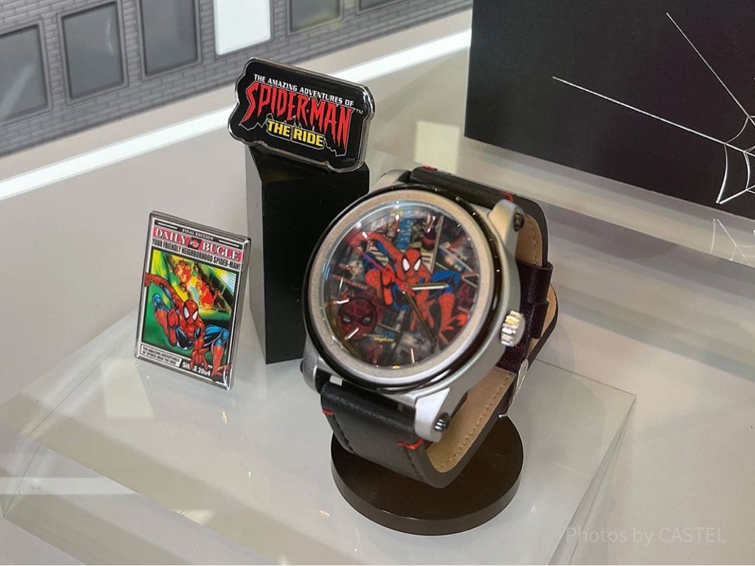 USJ限定 スパイダーマン アートパネルとウォッチ＆ピンズ