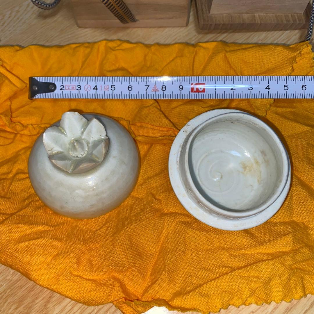 白磁香合 石榴 宋時代
