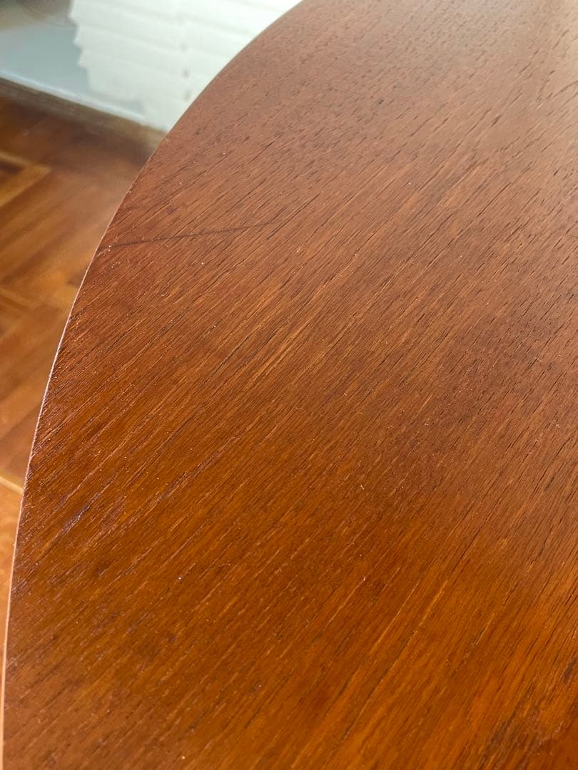 イギリス ヴィンテージ チーク ラウンド エクステンション ダイニング テーブル