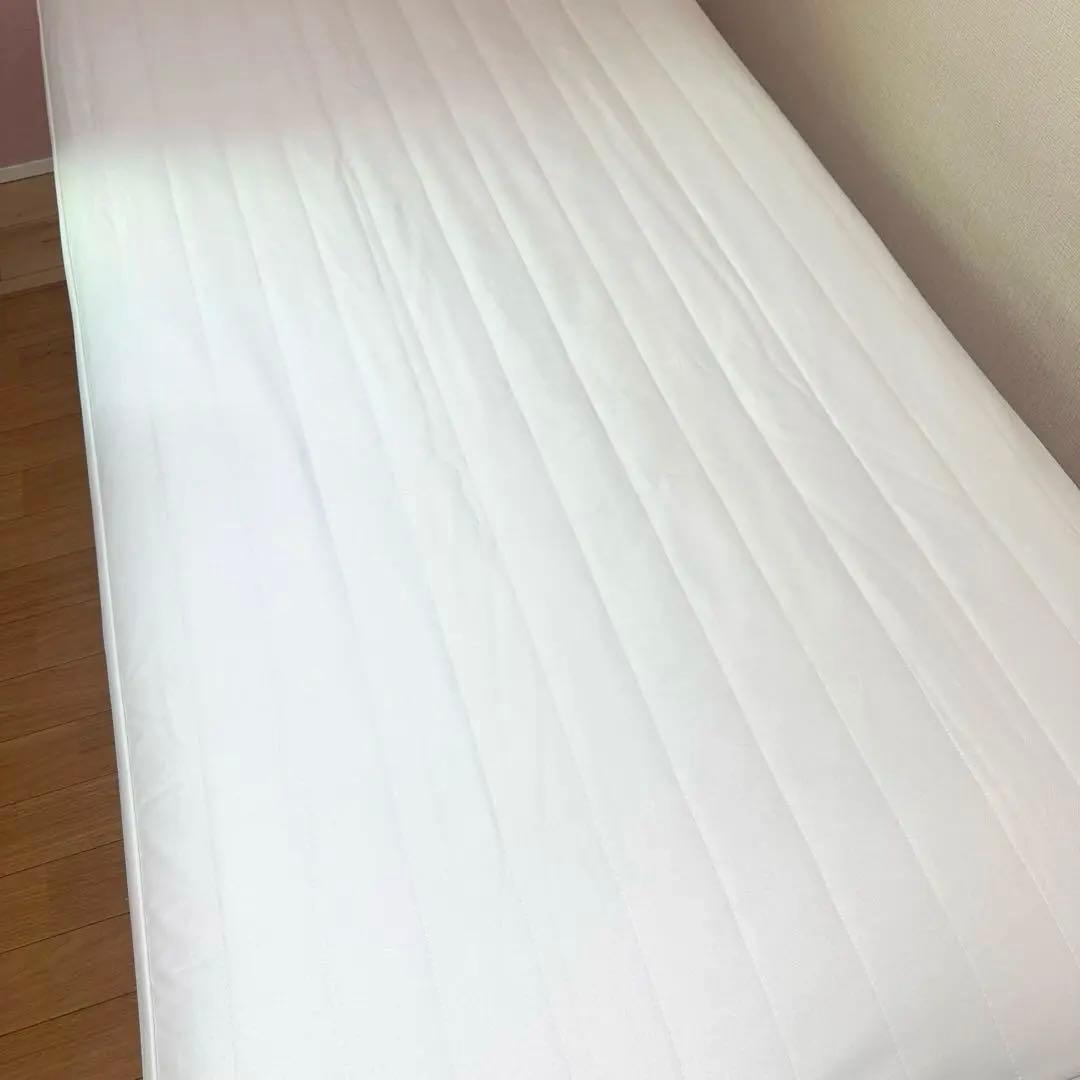 無印良品　脚付きマットレス ボンネル　シングル ホワイト①