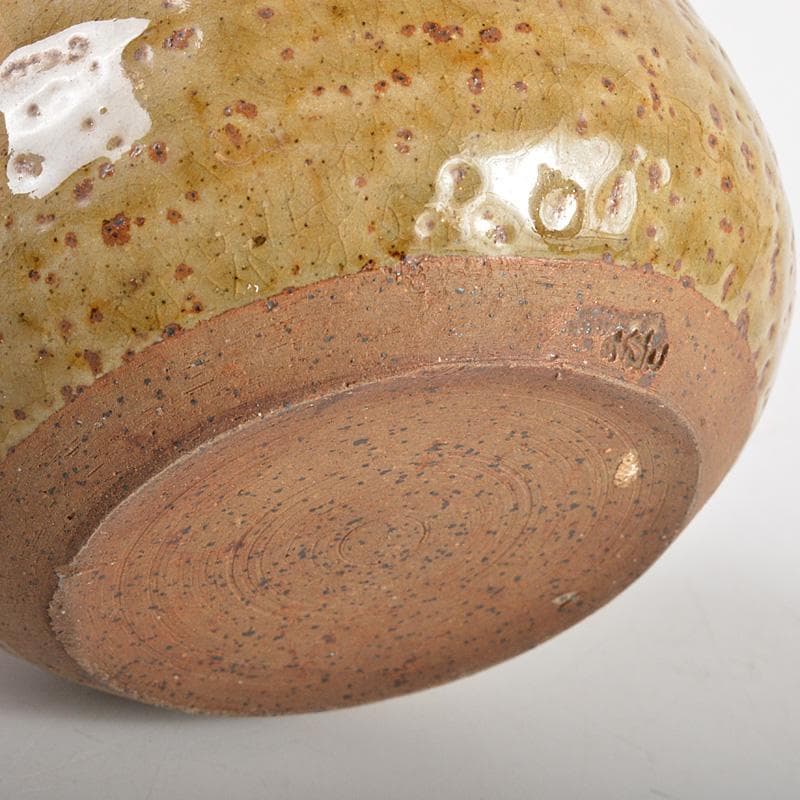 煎茶道具 信楽焼 錫製透蓋 茶こぼし 在銘 V R5588