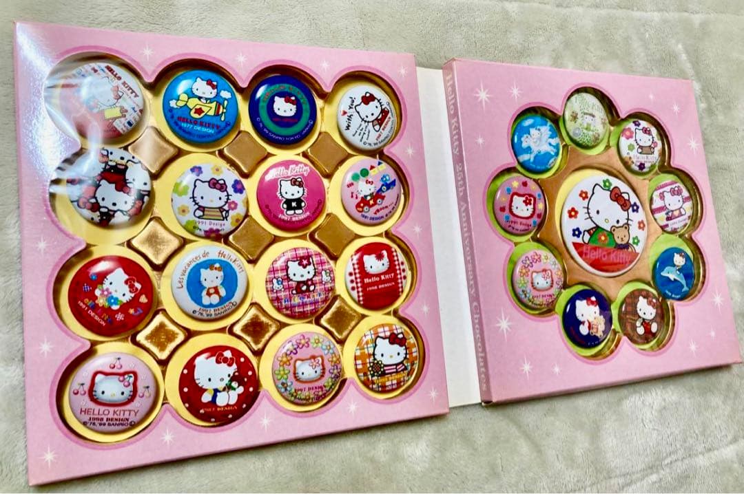 サンリオ キティ25周年アニバーサリー缶記念バッチ【激 レア❗️】スワン