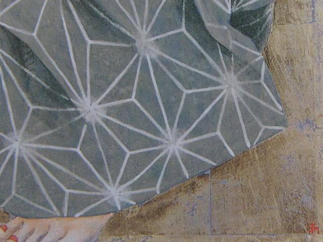 内田あぐり、【待つ人】、希少な額装用画集より、新品額装付、状態良好