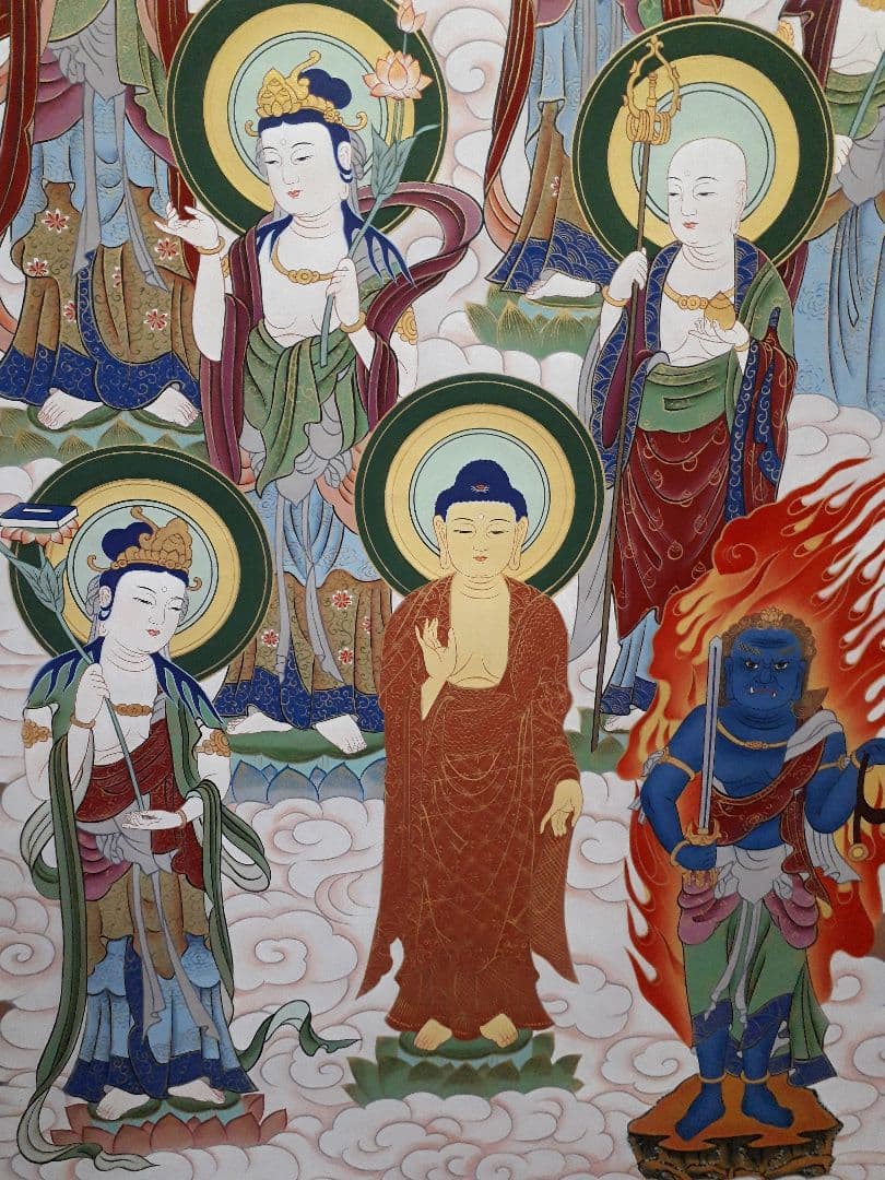 み*る様 ‼️大幅 ‼️ 十三佛 仏画 加藤清人 2尺