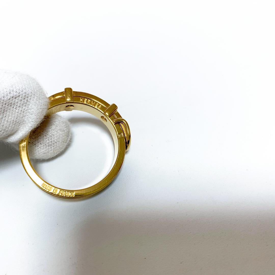 【極美品】HERMES エルメス サンチュール スカーフリング ゴールド