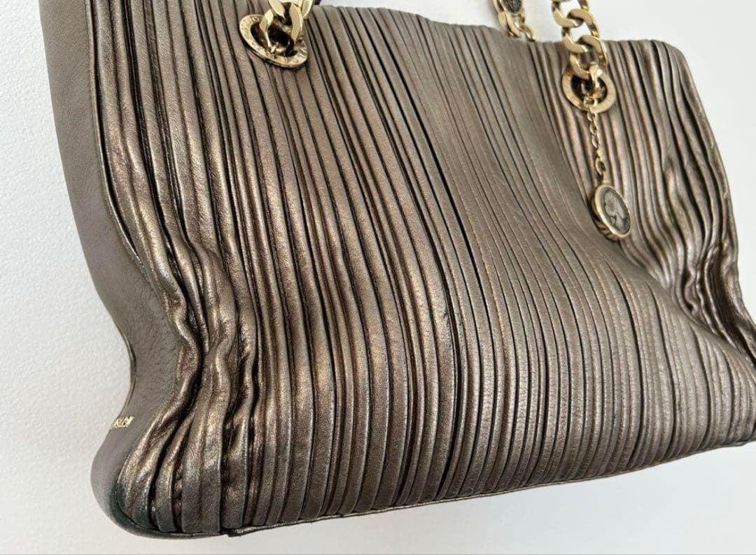 BVLGARI ブルガリ モネーテ　ハンドバッグ　チェーントート　ナッパプリセ