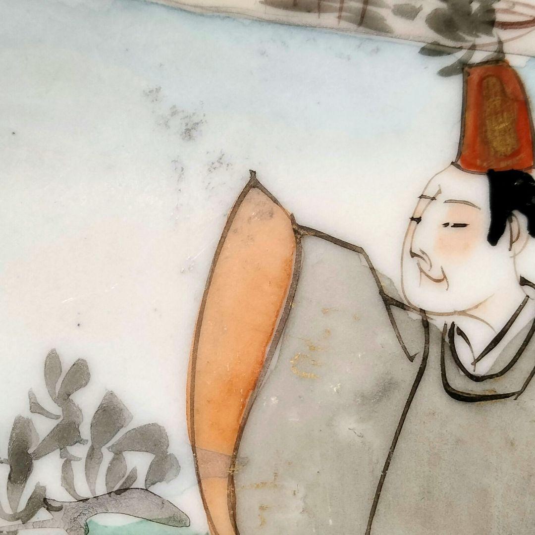 Y324-1 九谷造 人物画 大鉢 明治初期 直径24.2cm II｜Y324-