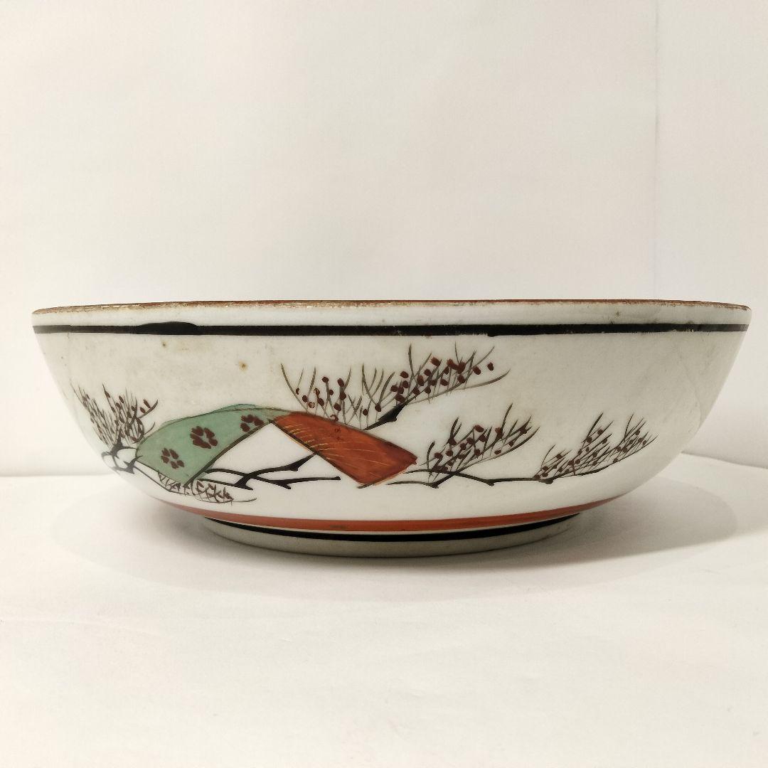 Y324-1 九谷造 人物画 大鉢 明治初期 直径24.2cm II