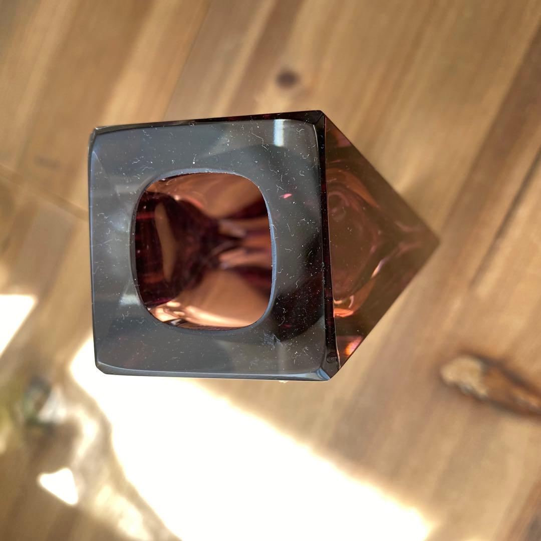 ソンメルソムラーノ赤紫ムラノガラスベネチアフラワーベース