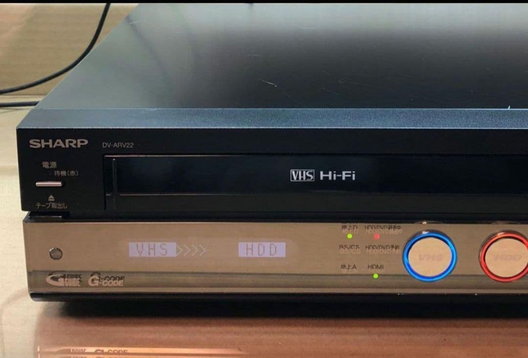 訳あり VHS機能付 SHARPシャープDVD レコーダー DV-ARV22